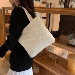Shopping Bags Large Capacity Tote For Women Shoulder Side Bag Fashion Space Cotton Shopper Cute Ladies Totes