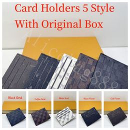 Designer Wallets Card Holders For Women Mens Square Style 5 Colour Credit Card Po Purse Fashion Bags Key Ring Cash Coin Clutch M345n
