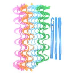 12pcs 55cm Hair Curlers Magic Styling Kit No Heat With Style Hooks Heatless Wave Formers For Most Hairstyles294D9345598