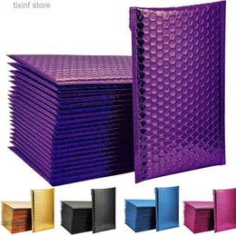 Other disposable plastic products 100pcs Small Business Supplies Purple Shipping Packaging Bubbles Bubble Padded Envelopes Bags to Pack Products Mailers Mailer T