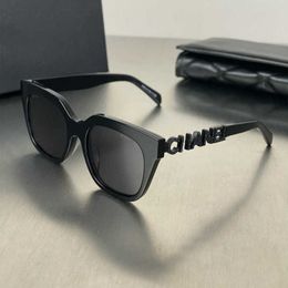 2024 Luxury Designer New luxury designer sunglasses Xiaoxiang's Diamond Inlaid Letter for Women's Advanced Sense ins UV Protection Sunglasses Box Round Face Slim