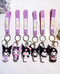 Kuromi Keychain Bookbags Cute Girls Exquisite Pendant Doll Pendant Keychain Whole1728107
