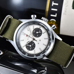 Wristwatches Pilot Seagull Movement 1963 Chronograph 38mm Mens Quart Watch 40mm Wrist Clock Waterproof Montre Homme 221128351V