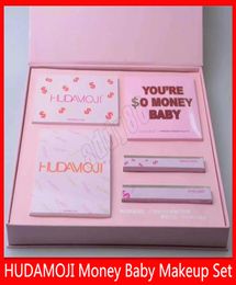 2019 New HUDAMOJI Makeup Set MONEY BABY Makeup Set Eyeshadow Lipstick Lip Gloss Mascara Eyeliner 4 in 1 So Rich Suit Set1503408