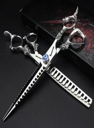 7 Inch Japan 440c Hairdresser Scissors Professional Cutting Scissors Thinning Stainless Steel Hair Art Tool Hairdresser Scissors3300249