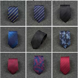 Neck Ties Designer Black Tie Mens Korean Edition Trendy Mens Wine Red Navy Blue 8cm Paisley Cashew Nut Mens Tie ZOPA