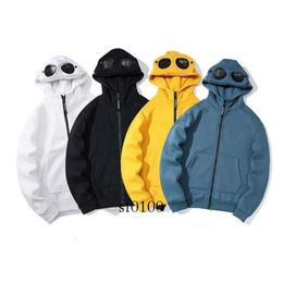 Felpe con cappuccio Felpe da uomo Streetwear Hip Hop Uomo Lente rotonda CP Felpa Pullover Puro cotone con cappuccio in pile Caldo Harajuku Felpa con cappuccio oversize