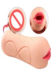 Realistic Vagina Real Pussy and Mouth Oral Silicone Male Masturbator Deep Throat Pocket Pussy Sex Toys for Men J00122560429