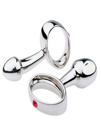 Stainless steel Tadpole Pull ring Dilator Butt Plug Anal Stimulator Erotic Sex Toys For Women Men6016244