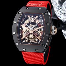 2024 Men's watch RM47 Tourbillon Integrated movement sapphire glass mirror rubber strap designer watches