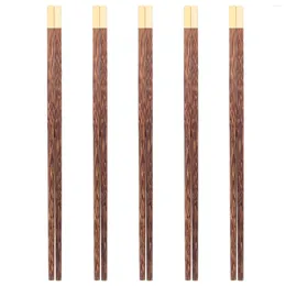 Kitchen Storage 5 Pairs Chicken Wing Chopsticks Wooden Chinese Pot Noodle Cooking Lengthen Lengthened