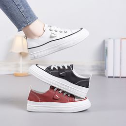 Sneakers Women Flats Platform Walking Shoes 2024 Spring New Brand Designer Lace Up Casual Sport Running Travel Top Nappa Leather Mujer Shoes size 35-40