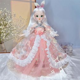 30cm 1/6 3D Simulated Eye BJD Dolls and Clothes with Multiple Movable Joints Hinge Doll Girls DIY Dress Up Birthday Gift Toy 240301