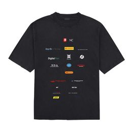 Heavy Made Paris Style Men Letter Print Tee Washed Vintage Designer T Shirt Summer Street Skateboard Short Sleeve Tshirt 24ss 0309