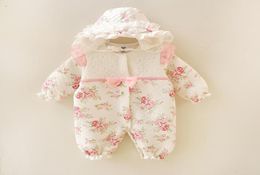 Newborn baby girl kids clothes formal rompers winter princess romper toddler Thicken baby clothing 1st birthday 012Months9232825