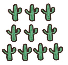 10PCS cactus embroidery patches for clothing ironon patch applique iron on fashion patch sewing accessories badge stickers on clo2503967