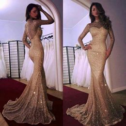 Sequin Women Dress for Evening Party New Long Sleeve Sexy Maxi Elegant Dresses Mermaid Bodycon Slim Female Bride Dress198a