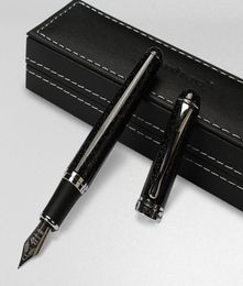 Luxury JINHAO Fountain Pen Black shimmering sands Medium NIB Sign Pens Writing Supplies Party holdiay gift3186035