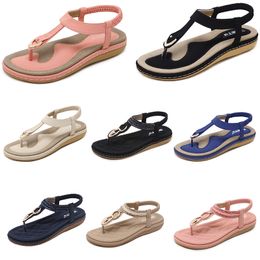 2024 summer women shoes Sandals low heels Mesh surface Leisure Mom Black white large size 35-42 J14 GAI