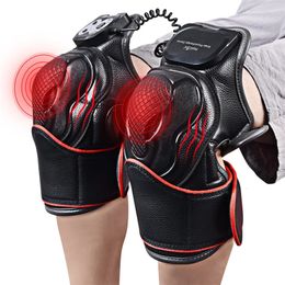 Vibration Heating Knee Massager Magnetic Therapy Joint Physiotherapy Bone Care Pain Relief Protector Massage Support 240305