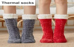 Men039s Socks Winter Warmer Women Thicken Cashmere Wool Thermal Snow Seamless Velvet Boots Floor Bed For Mens6377784