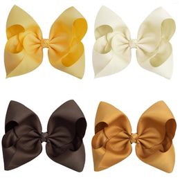 Hair Accessories 24pcs 8" Oversize Solid Color Bow Hairpins Bubble Flower Bowknot Barrettes Fashion Headwear Boutique For Girls