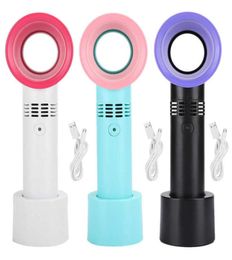 Electric Fans Portable Mini Hand Held FanUSB Rechargeable Bladeless Handheld Fan Handy Cooler For Home Outdoor Air6331830