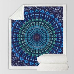 BeddingOutlet Mandala Blanket for Adults Microfiber Bohemian Plush Sherpa Throw Blanket on Bed Thin Quilt cobertor Bedding258s