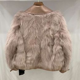 Handmade Fox Grass Women's Haining Fur Coat Casual Fashion Trendy New Top 231818
