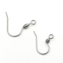 200pcs lot Surgical Stainless steel covered Silver plated Earring Hooks Nickel earrings clasps for DIY Findings Whole282l