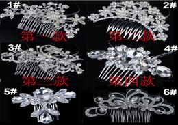 Bridal Wedding Tiaras Stunning Fine Comb Bridal Jewellery Accessories Crystal Pearl Hair Brush utterfly hairpin for bride5851963