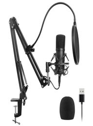 Usb Microphone Kit Usb Computer Cardioid Mic Podcast Condenser Microphone with Professional Sound Chipset for Pc Karaoke Youtub7776482