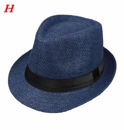 Children Kids Summer Beach Straw Hat Jazz Panama Trilby Fedora Hat Gangster Cap Outdoor Breathable Hats Girls Boys Sunhat XXFE61851551117