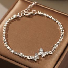 Charm Bracelets Ladies Full Diamond Bracelet Butterfly Light Luxury Exquisite Jewellery Gifts