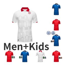 2024 Tunisia Soccer Jerseys Africa Cup Maillots de foot Tunisie 24 25 MAALOUL SLITI KHENISSI Home away Third Men Kids MSAKNI BECKIE Football Shirts BUCHANAN Uniforms