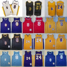 Retro Basketball Jersey 8 Throwback Yellow Purple White Black Beige Blue Team Colour Breathable Pure Cotton For Sport Fans Vintage High Quality On Sale