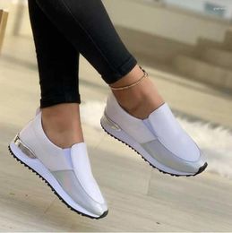 Casual Shoes Women Sneaker Autumn Fashion Slip On Flat Leather Platform Sport Ladies Vulcanised Zapatos De Mujer