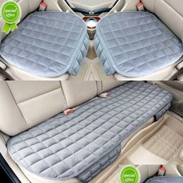 Seat Cushions New Winter Warm Car Seat Er Cushion Anti-Slip Front Or Rear Back Chair Breathable Pad Protector For Truck Suv Van Drop D Dhmgt