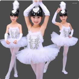 Stage Wear Professional Ballet Tutu Dress For Girl White Swan Lake Costume Girls Children Ballerina Kids Dancewear