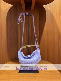 Bottgs's Vents's sardine designer tote bags on sale Early Autumn New Purple Classic Woven Bag One Shoulder Oblique Straddle Small With Real Logo