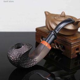 Other Home Garden Multifunction Ebony Wood Pipe Random Carved Smoking Pipe New 5.5mm 8mm Cigarette Pipe Big Creative Tobacco Pipe T240309