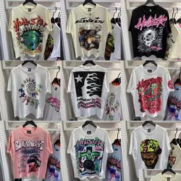 Mens T-Shirts Hellstar Shirt Short Sleeve Tee Men Women High Quality Streetwear Hip Hop Fashion T Hell Star Drop Delivery Apparel Clot Otphk