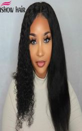 ishow human hair wigs wet and wavy lace front wig preplucked human hair lace frontal wig middle part brazilian water wave lace wig3899985