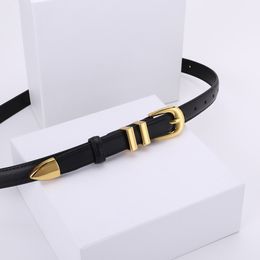 Luxury High End Women's Designer Taurillon Belt Pin Buckle Fashion äkta läderbälte kvinnors bälte lyxiga smala kvinnors bälte med låda