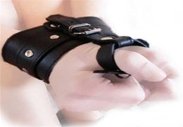 Wrist Hand PU Leather Thumbs Cuffs BDSM Bondage Belts Cosplay Ankle Hogtie Strap with Toes Restraints for Couples 2107222938514
