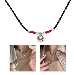 Pendant Necklaces Fashion Bohemian Peace Buckle Necklace Vintage Jewelry for Women Lady