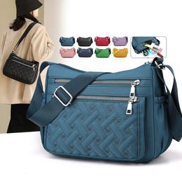 Fashion Women Messenger Bag Nylon Oxford Waterproof Shoulder Handbag Large Capacity Casual Travel Crossbody Bag Bolsa Feminina 240304