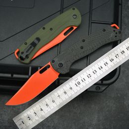 Carbon Fiber Hande BM15535 Grivory Taggedout Orange Folding Knife AXIS 15535 Self Defense Survival Tactical Knife EDC Outdoor Tool 524