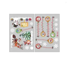 Wall Stickers 1PCS Christmas Santa Claus Window DIY Cute PVC Decal Year Party Store Home Decor 09