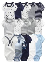 2021 Unisex 5PCS Baby Girl Clothes Cotton Bodysuits Newborn Baby Boy Clothes Cartoon Print Girls Baby Clothing Ropa Bebe 2103179123774